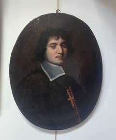 France early 18th Century, Portrait of a cleric, oil on canvas