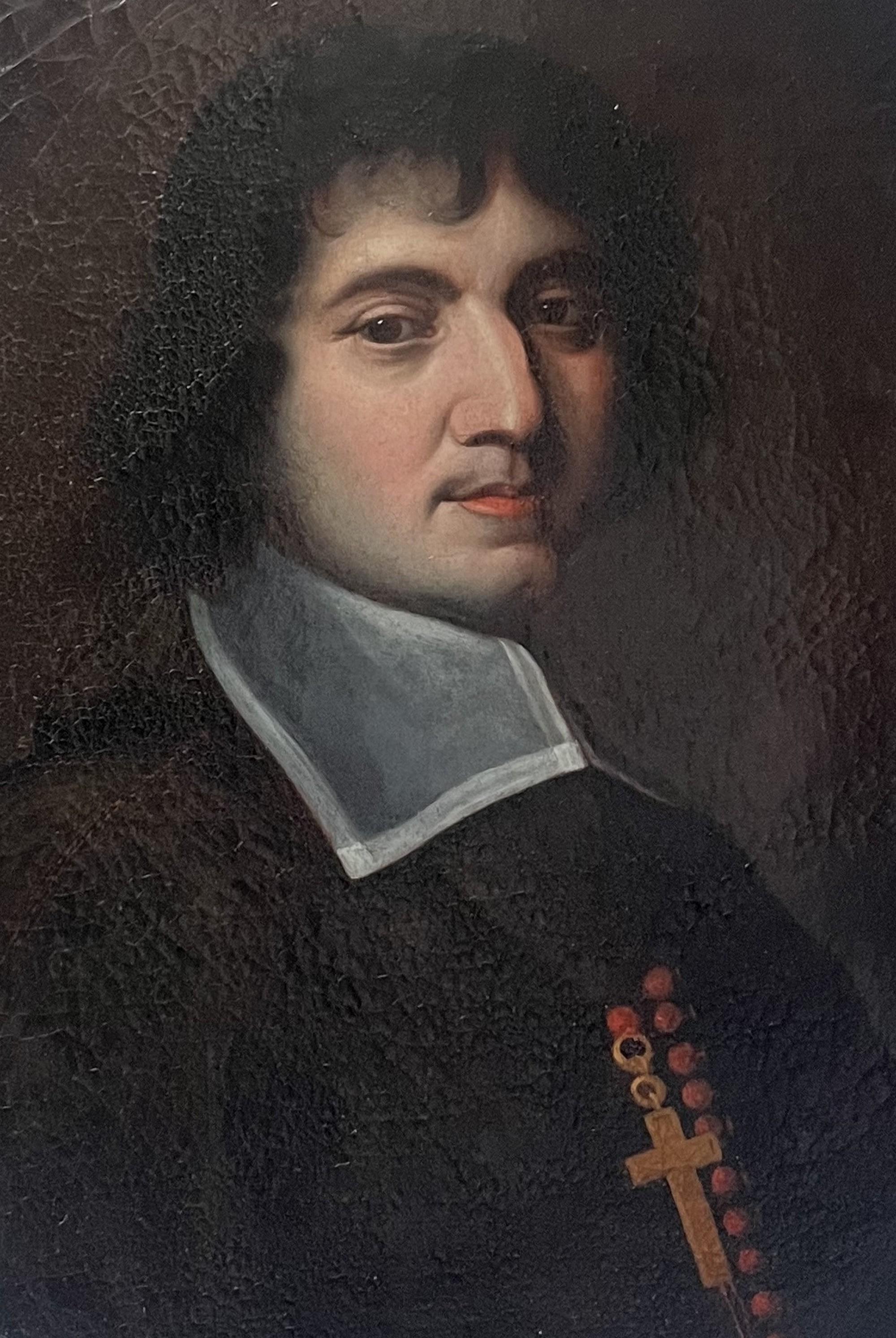 Frankreich, frühes 18. Jahrhundert, Porträt eines Klerikers, Öl auf Leinwand (Alte Meister), Painting, von Unknown