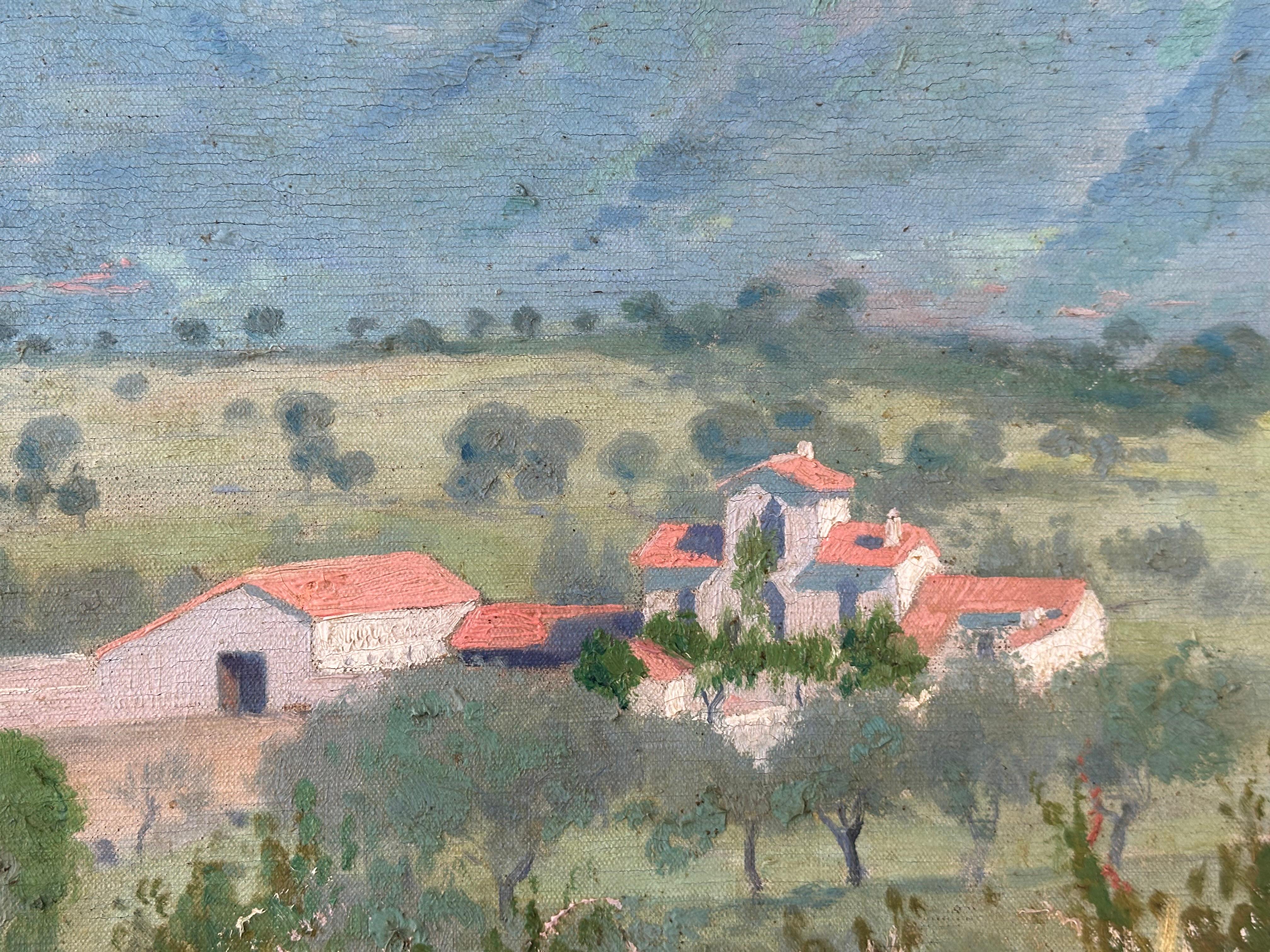 France Provence Landscape - Impressionist Painting by Unknown