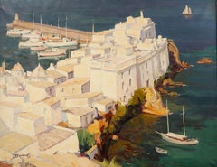 Francisco Bueno (1933-1989) - Large Framed Mid 20th Century Oil, Sa Penya, Ibiza