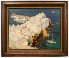 Francisco Bueno (1933-1989) - Large Framed Mid 20th Century Oil, Sa Penya, Ibiza