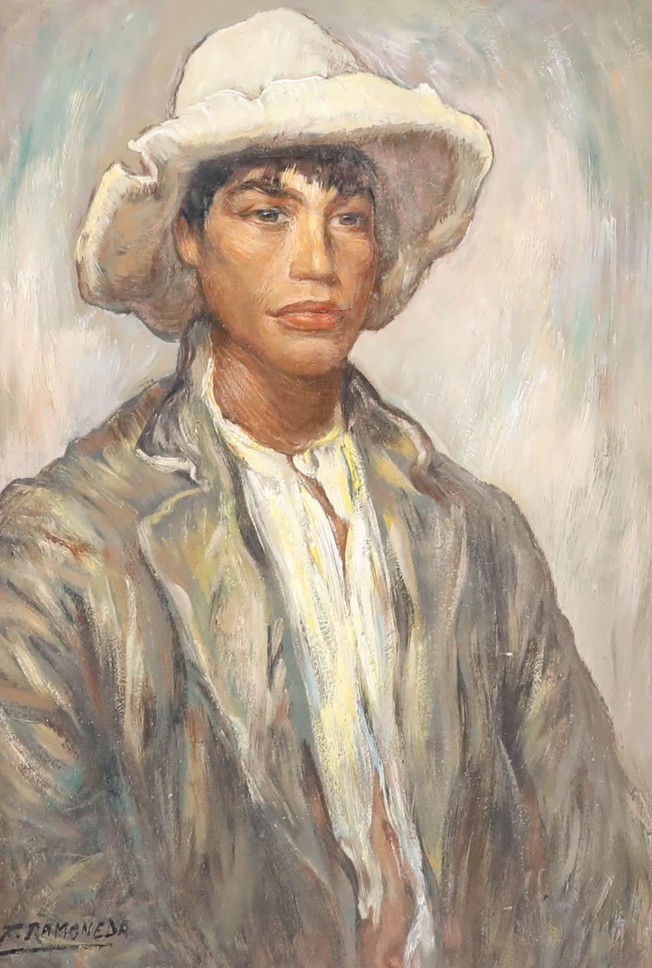Francisco Ramoneda (1905-1977) - Argentinian Mid 20th Century Oil, Farmer Boy - Painting by Unknown