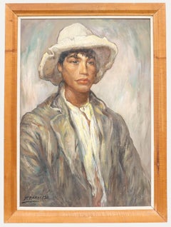 Francisco Ramoneda (1905-1977) - Argentinian Mid 20th Century Oil, Farmer Boy
