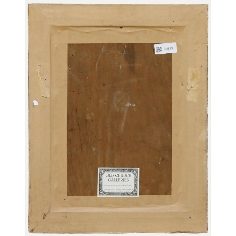 Francois Bossaerts (1879-1960) - Anfang 20. Jahrhundert Öl, Eine Straße in Schaerbeek (Braun), Landscape Painting, von Unknown