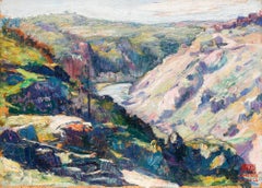 Francois Pycke (1890-1960) - 1923 Oil, Gorge at the Foot of Toledo