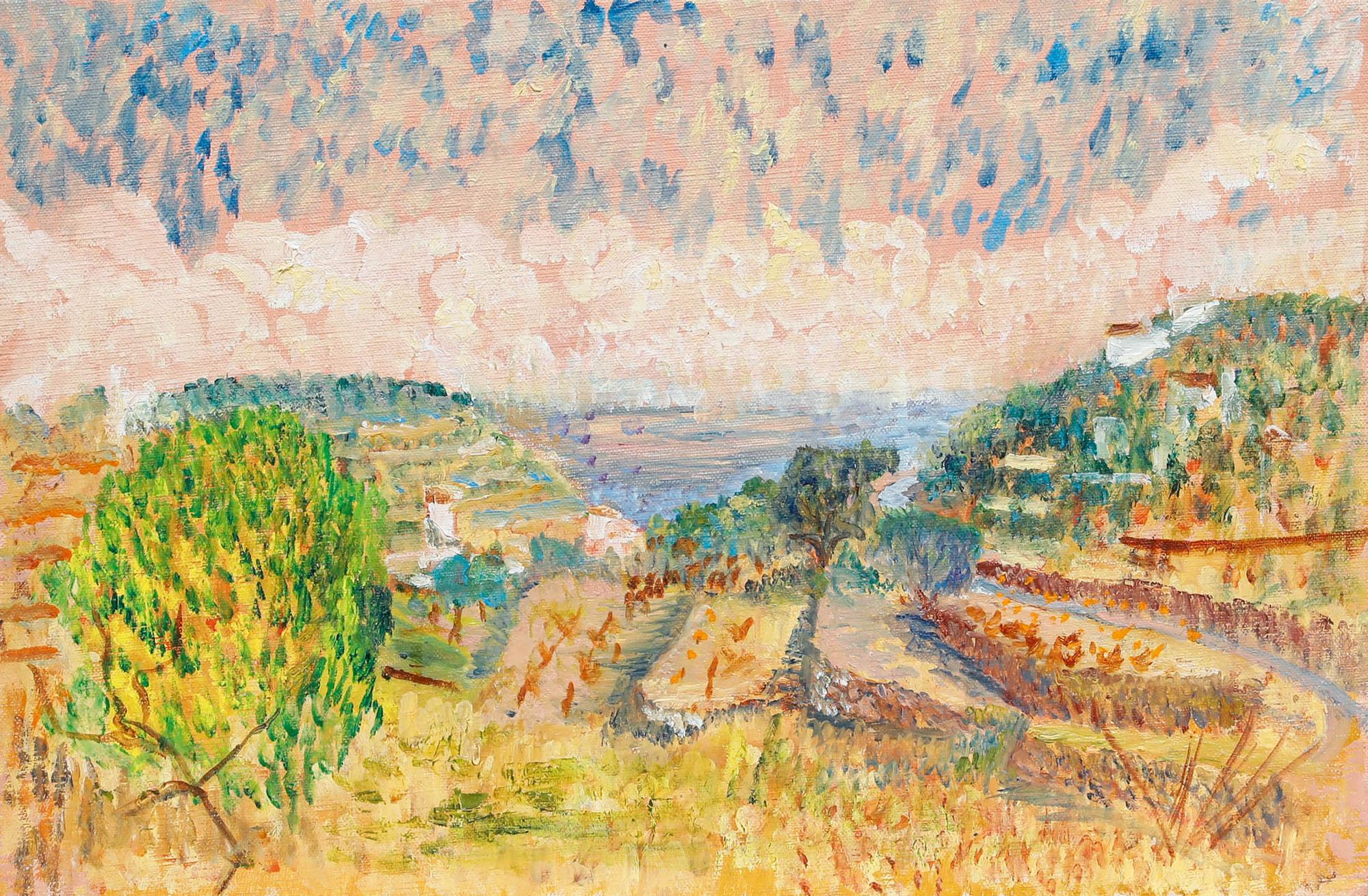 Françoise V. Clarke-Fort (1915-2001) - 20th Century Oil, A Provencal View - Painting by Unknown