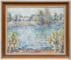 Frank Budgen (1882-1971) - Framed Mid 20th Century Oil, Syon House on the Thames