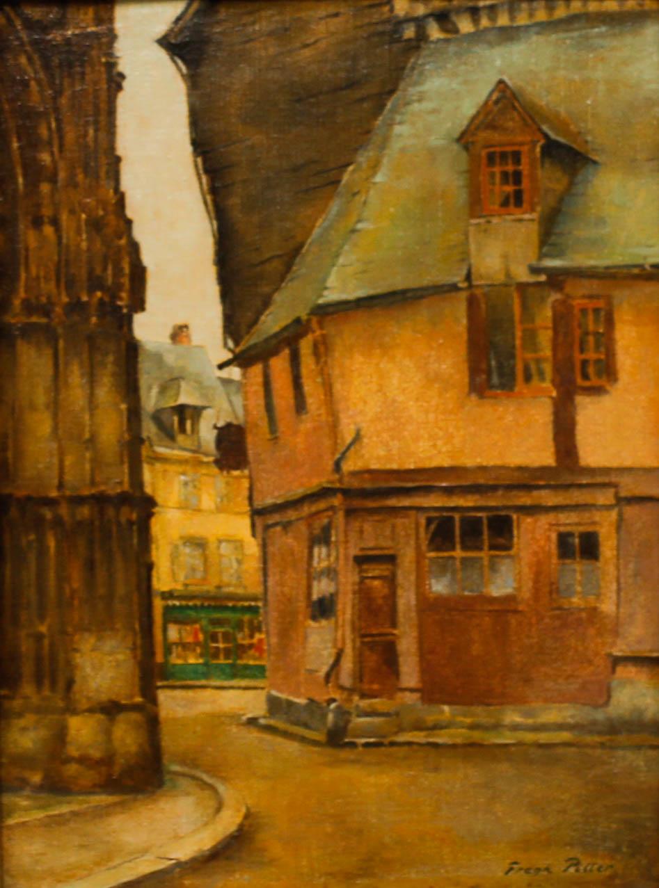 Frank Potter (1887-1958) - 1931 Oil, No. 2 Caudebec-en-Caux - Painting by Unknown