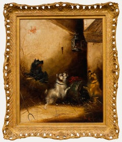 Frank Wormald Cassels (1862-1908) - Gerahmtes Öl, Verstecken in der Laterne