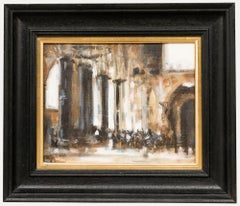 Fraser Scarfe (b.1986) - Framed 2009 Oil, Study of the Nave, Lincoln Cathedral