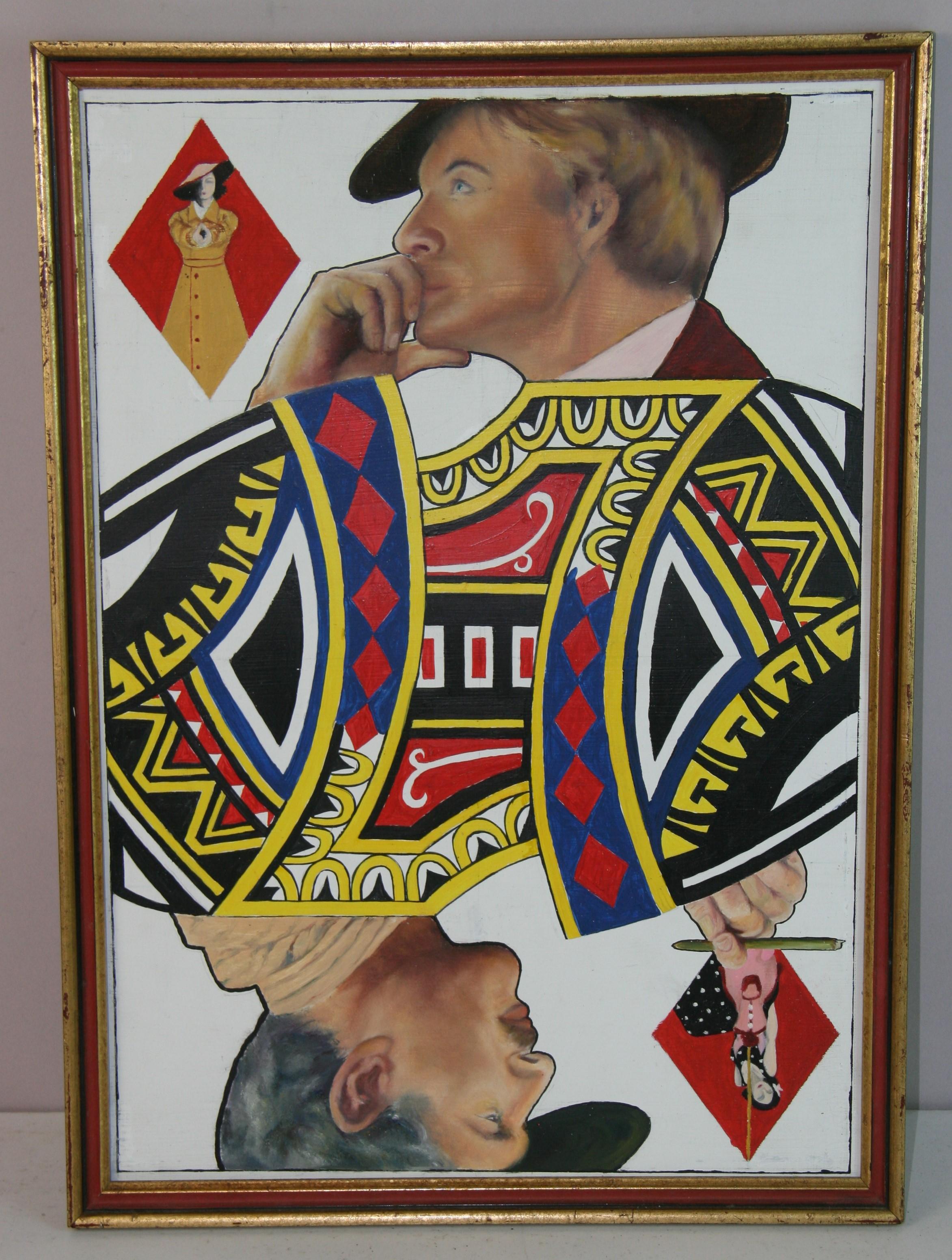 Unknown Figurative Painting - Freddie Mercury and Sting Pop Art The Two Kings of Rock and Roll