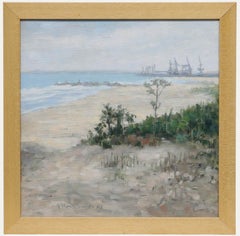 Frederick Allen Smith (1942-2024) - Gerahmtes zeitgenössisches Öl, Industrieküste