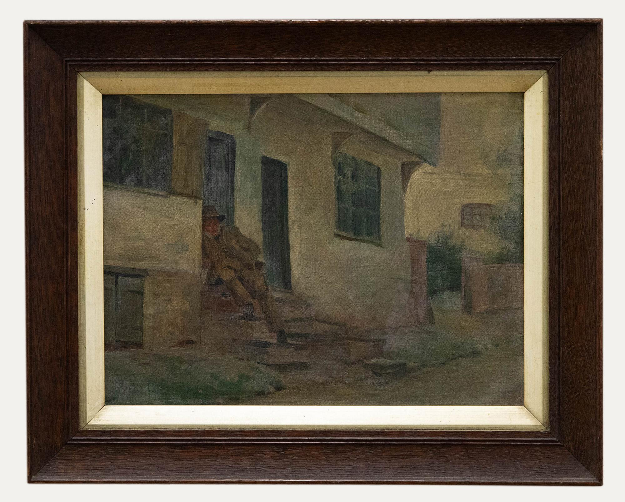 Unknown Portrait Painting – Frederick Thomas Callcott (1853-1923) – Ölgemälde, „Stumbling Home“, frühes 20. Jahrhundert