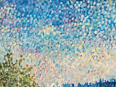 French 19th century style Impressionist cityscape painting - Paris - Seine Monet