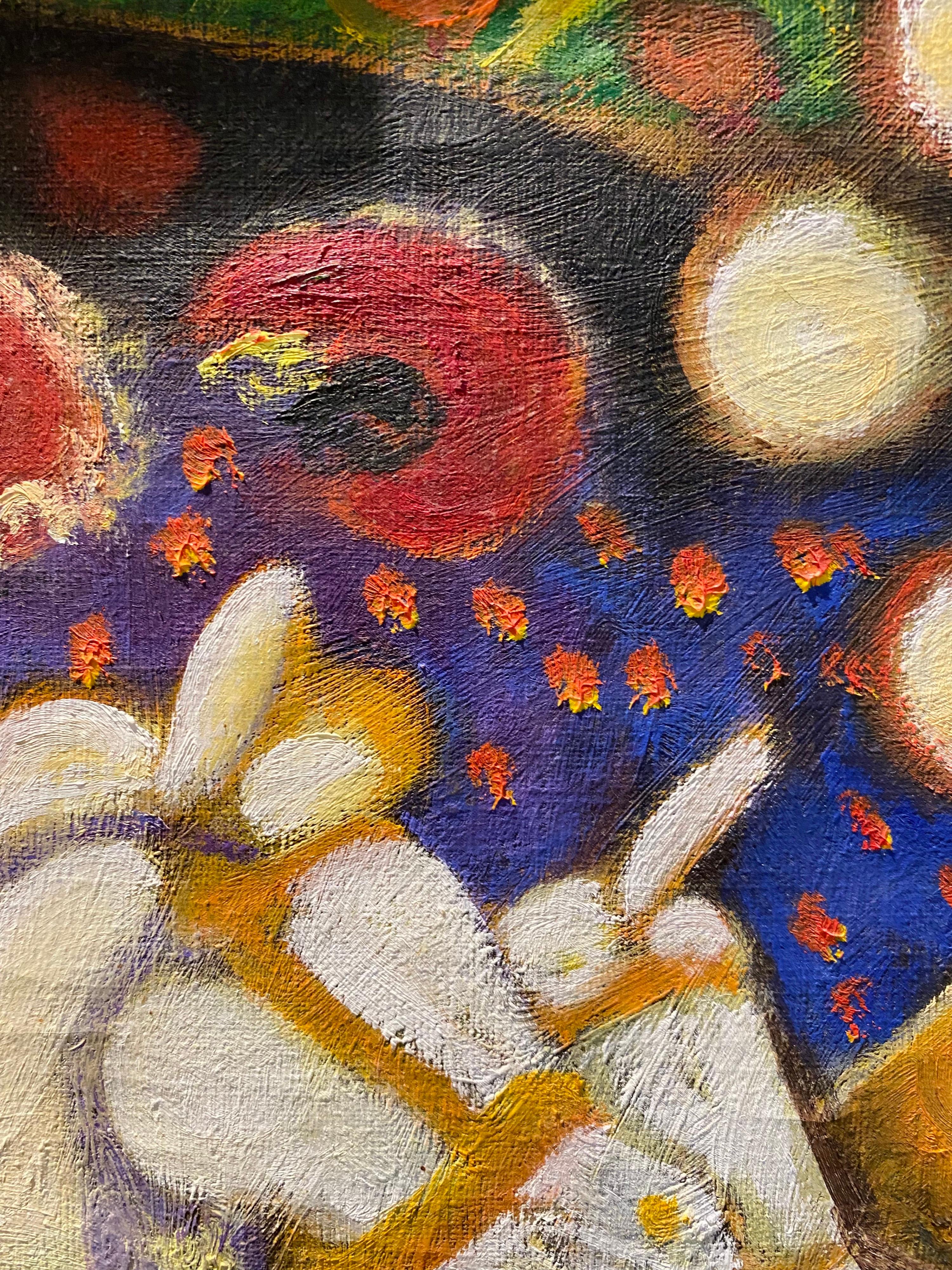 French 19th century style post impressionist painting - Fun Fair - Horse Degas 1
