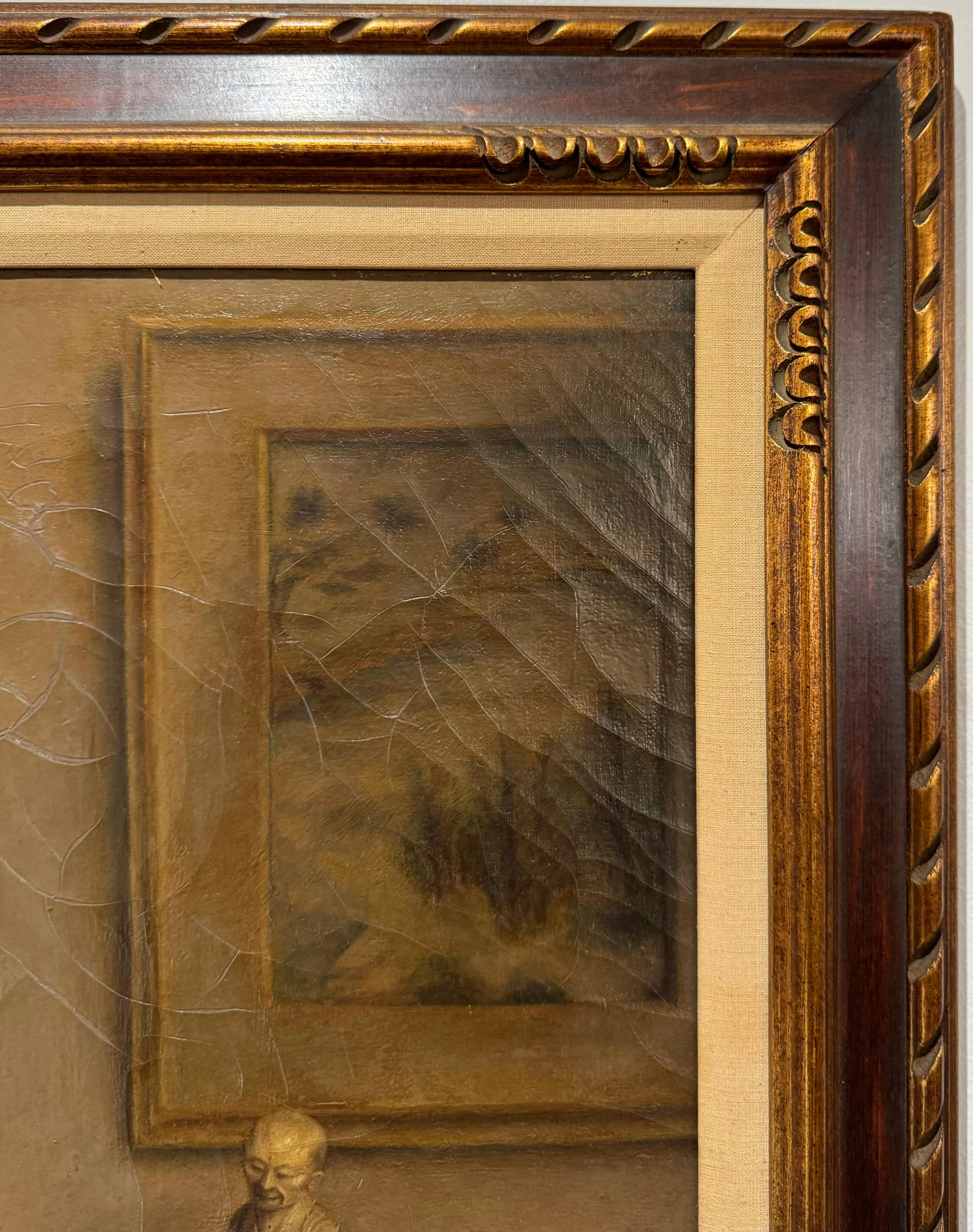 French/American Chinoiserie Japonaise Woman in a Boudoir w/ Shrine For Sale 1