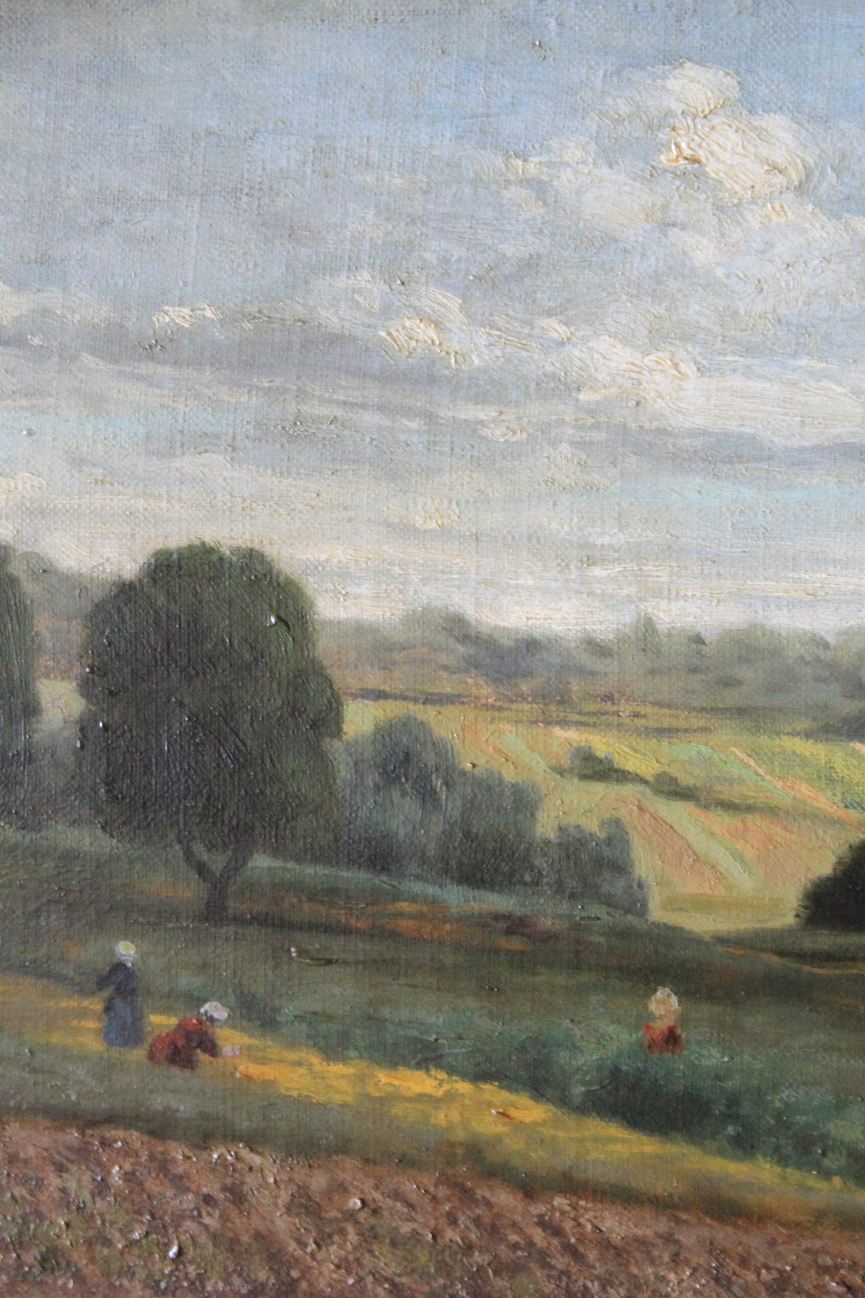 French Antique Landscape Oil Painting 3