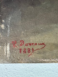 French Barbizon era French Realist Woman in an Interior