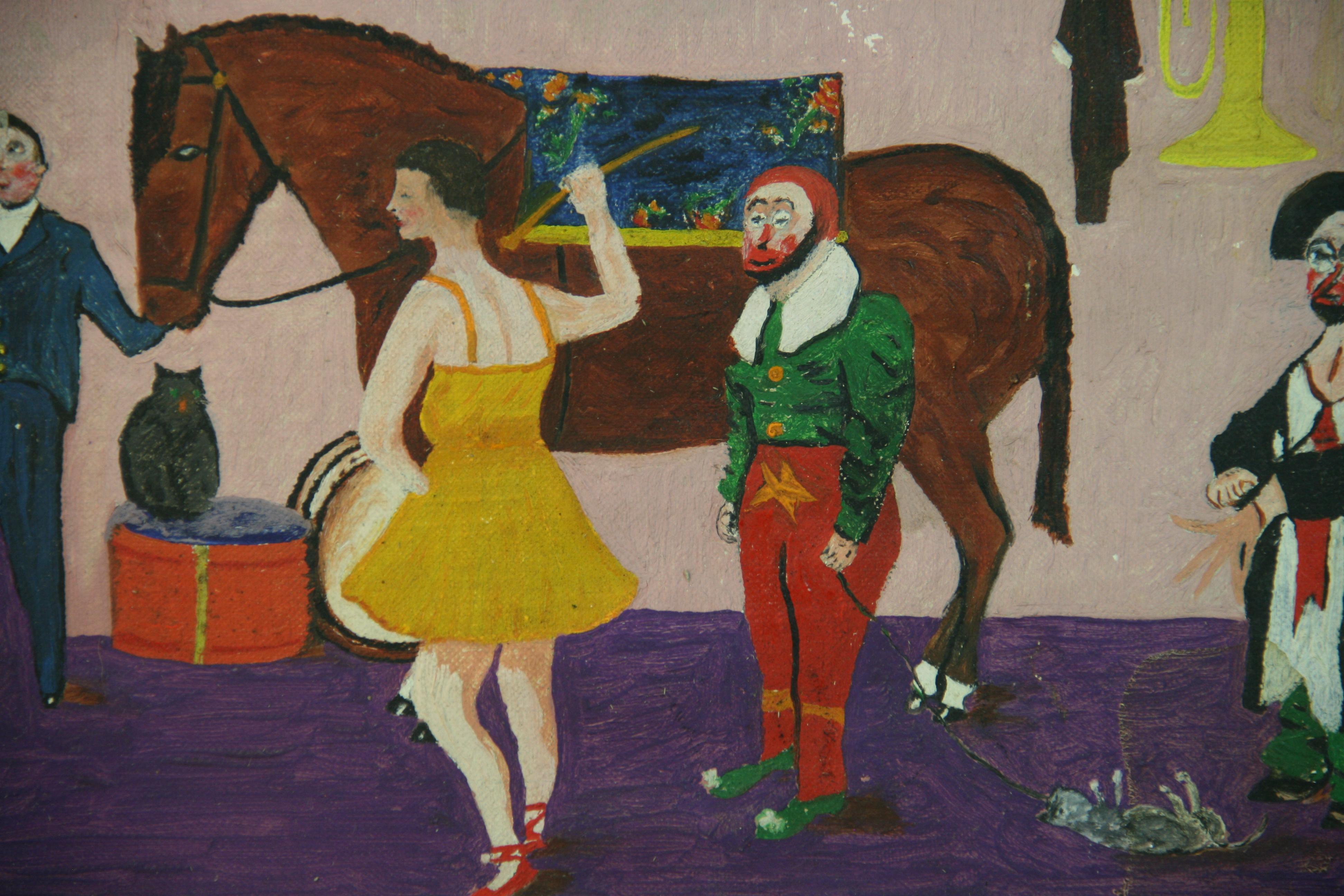 6041 Französische Pferdezirkusartisten 1955. Gerahmt  Unterzeichnet
Bildgröße 12.5x15.5