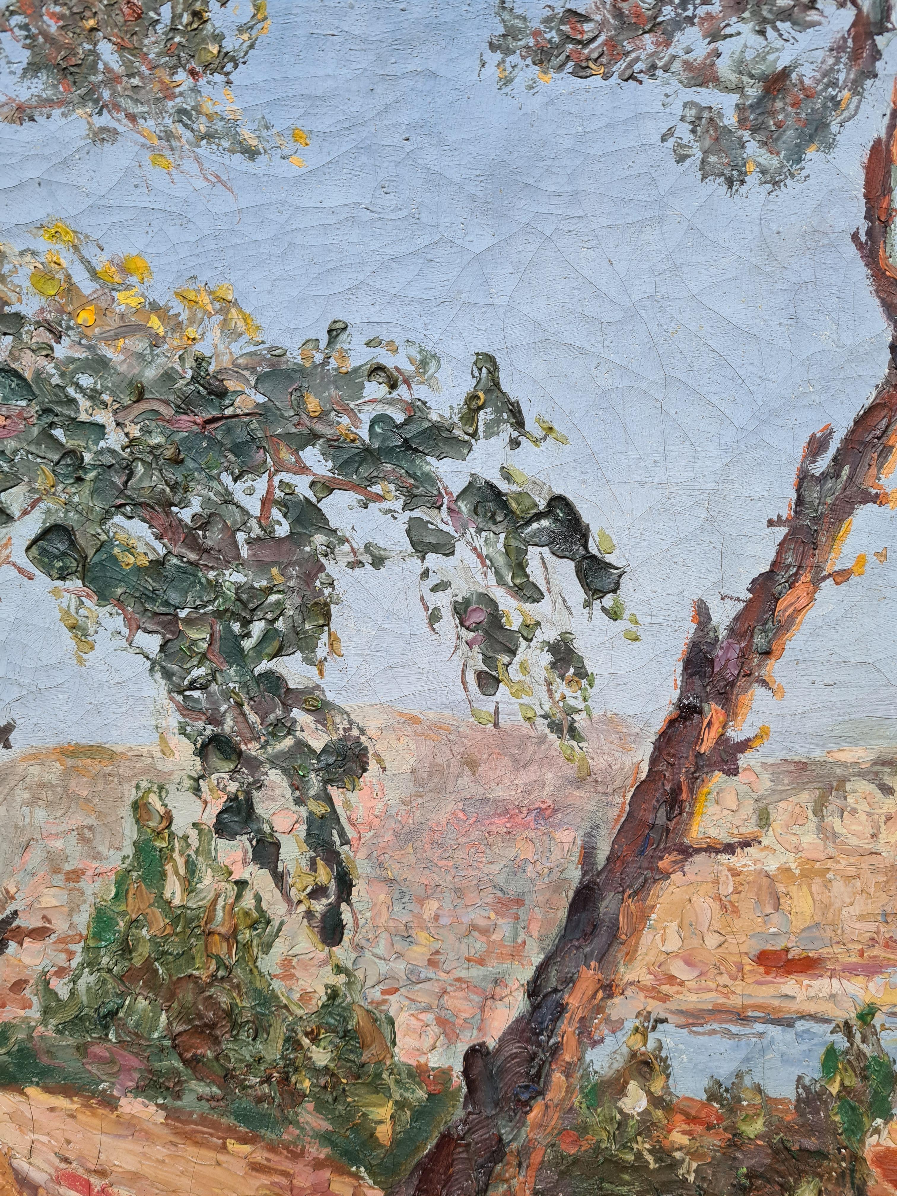 Óleo fauvista francés sobre lienzo, Vista al mar, Círculo de Charles Camoin. en venta 1