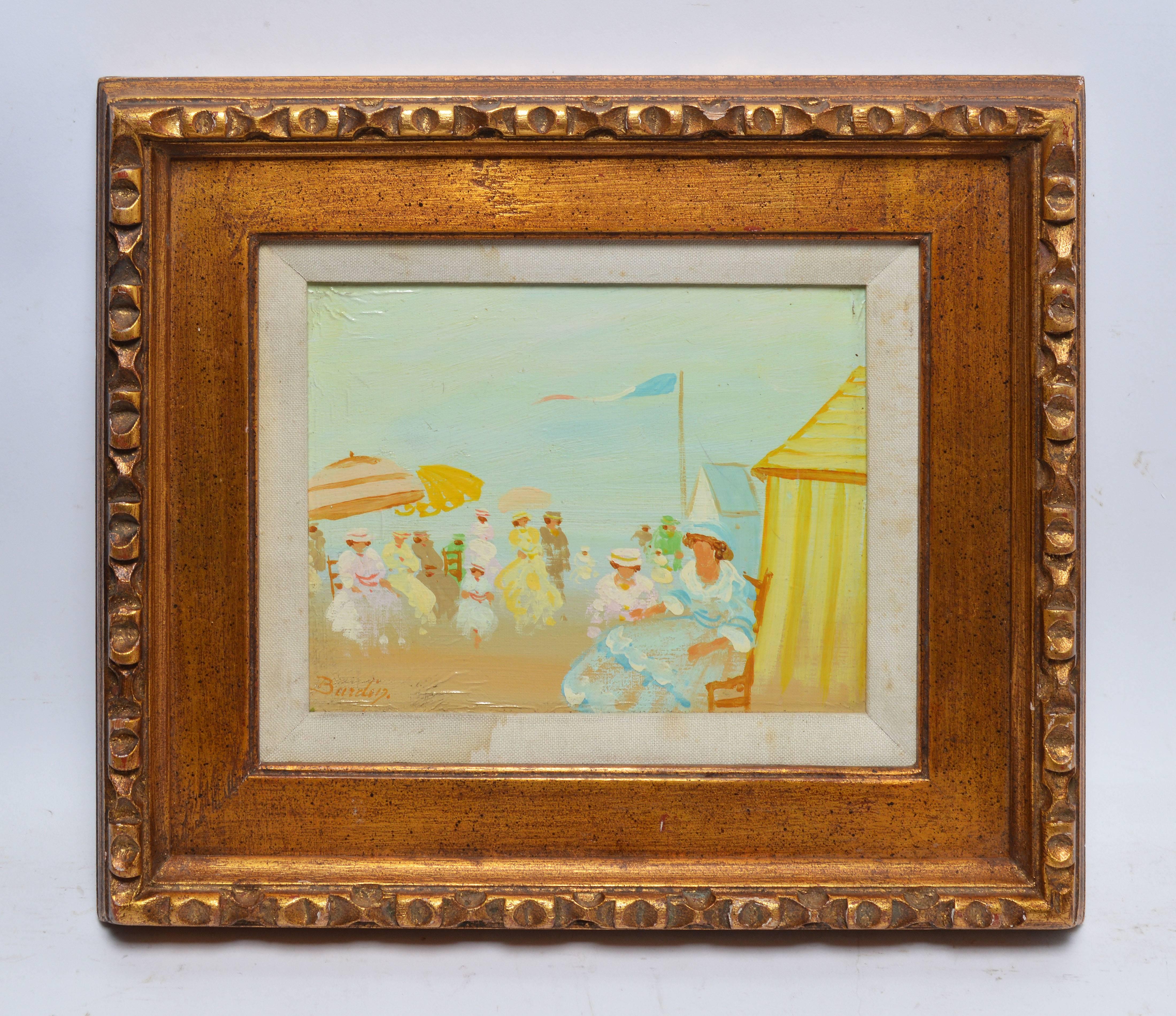 French Impressionist Beach View - Painting by Unknown