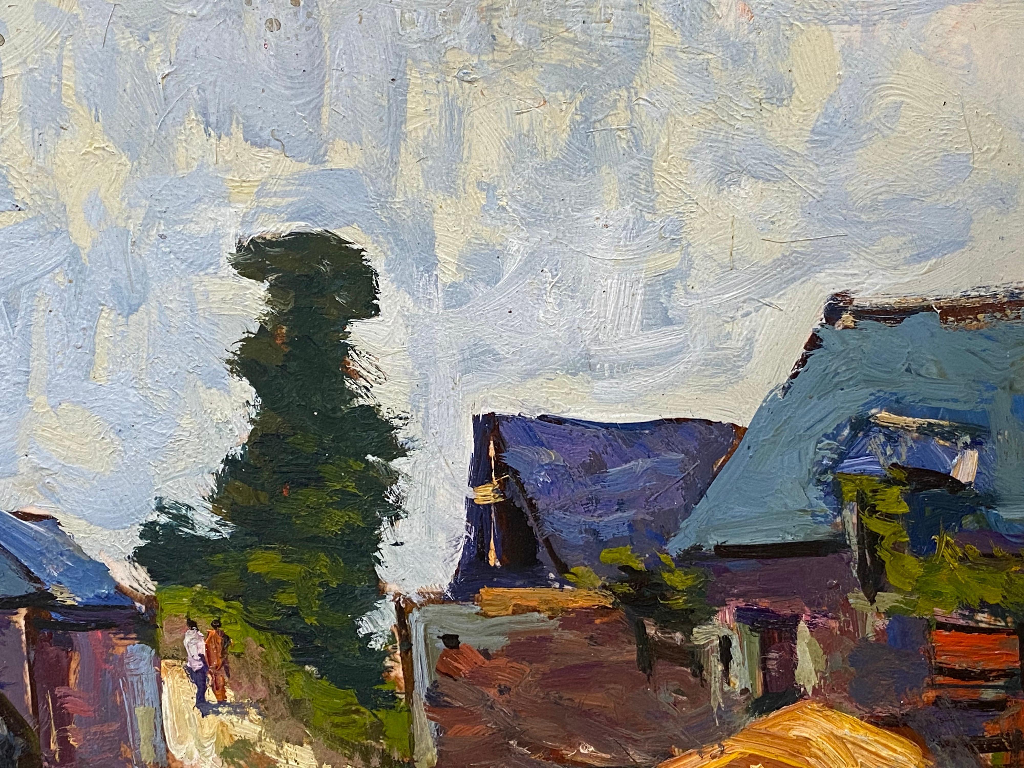 French Impressionist 'en plein air' original painting
by Maurice Mazeilie (French)
oil painting on thin board, unframed
stamped verso

painting: 6.25 x 8.75 inches

A delightful original oil painting by the 20th century French Impressionist artist,