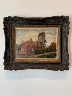 'French Impressionist Farm Scene', By Unknown, Oil on Board