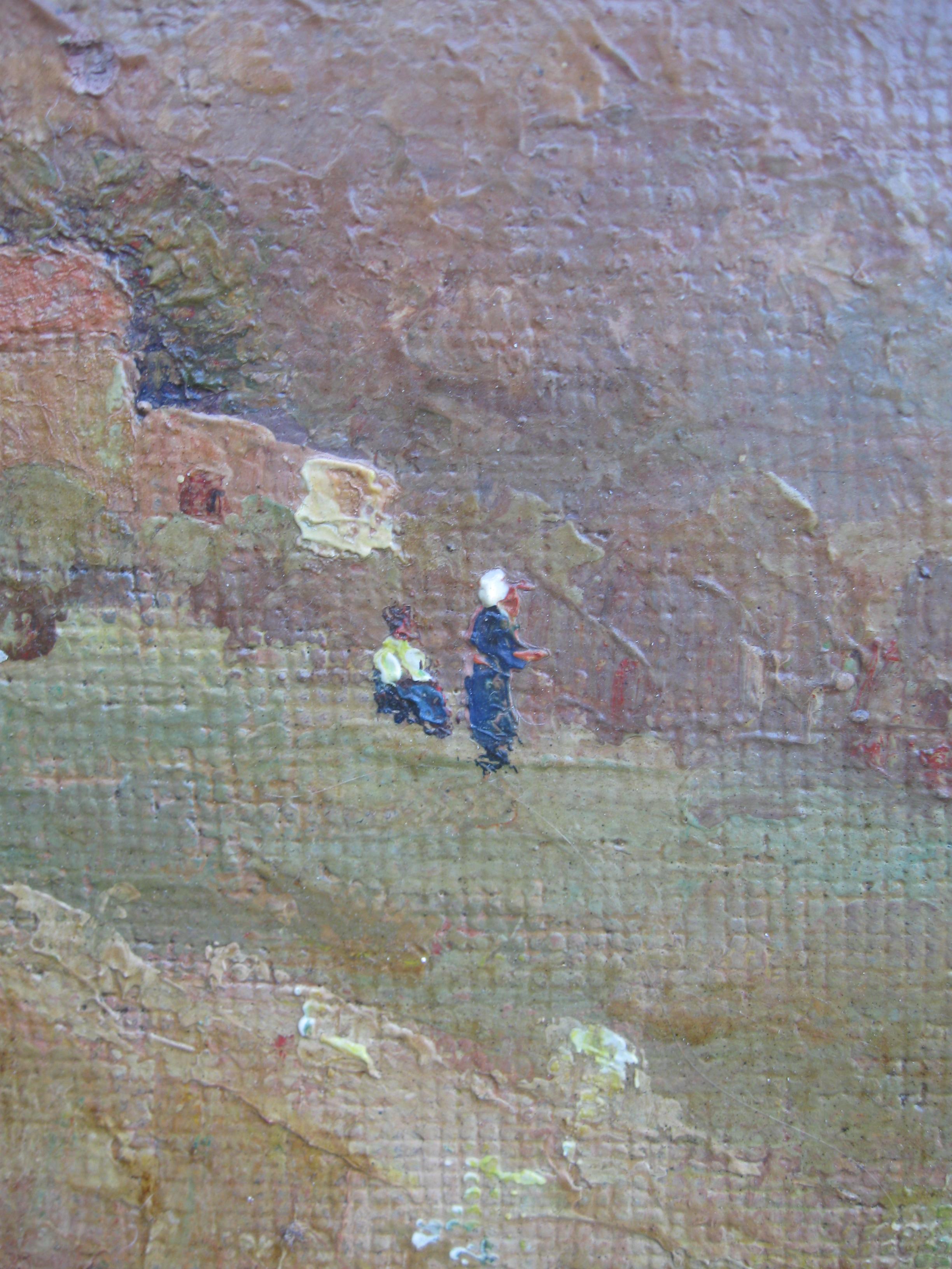 French Impressionist: Les Oliviers Large oil circa 1950's 2