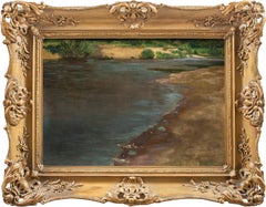 French Impressionist painter (19th century) - Landscape with lake.