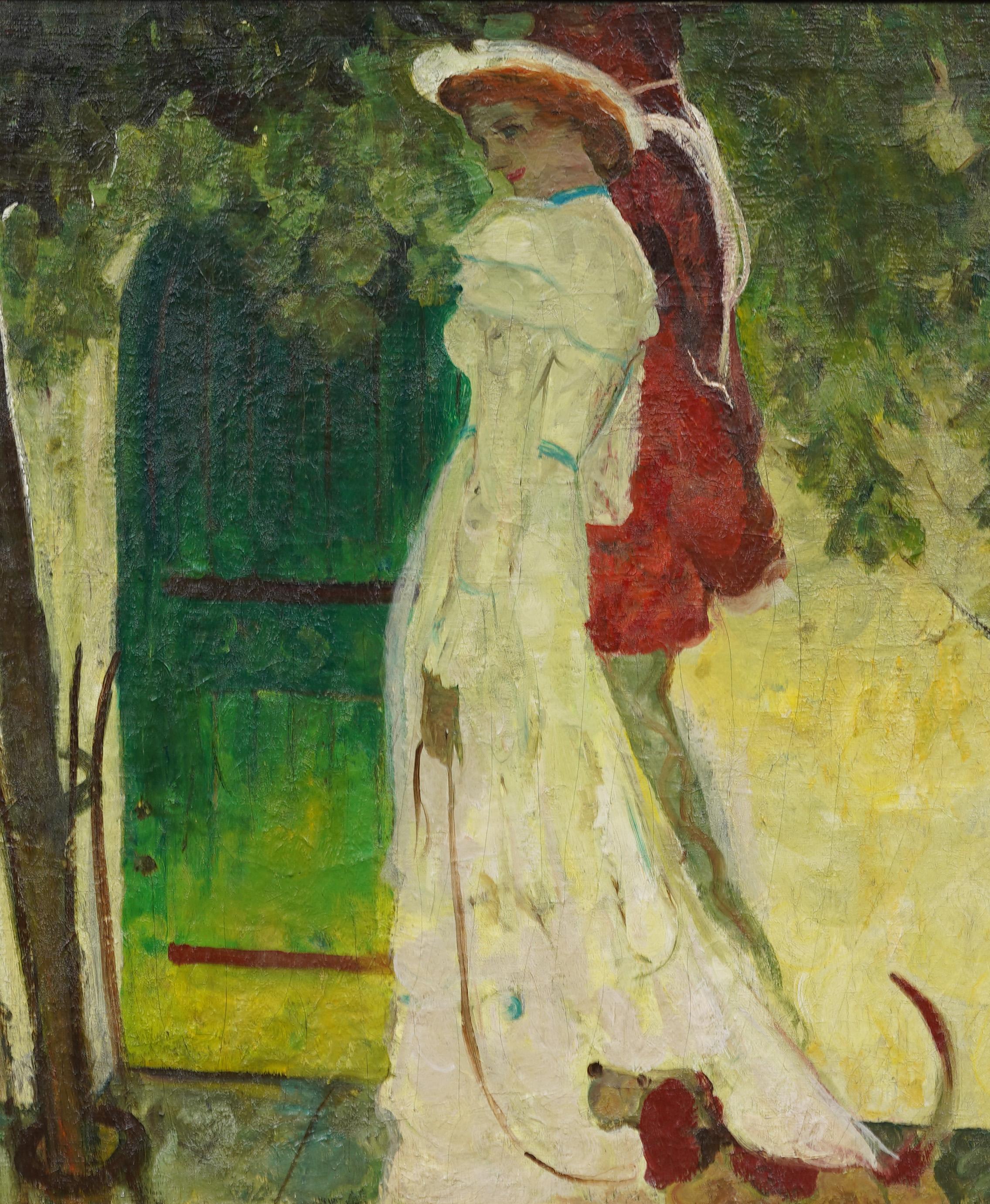 Grand tableau de scène de rue impressionniste français ancien, finement peint.  Huile sur toile.  Encadrement d'époque en bois doré.  Prêt à être accroché, en excellent état.  