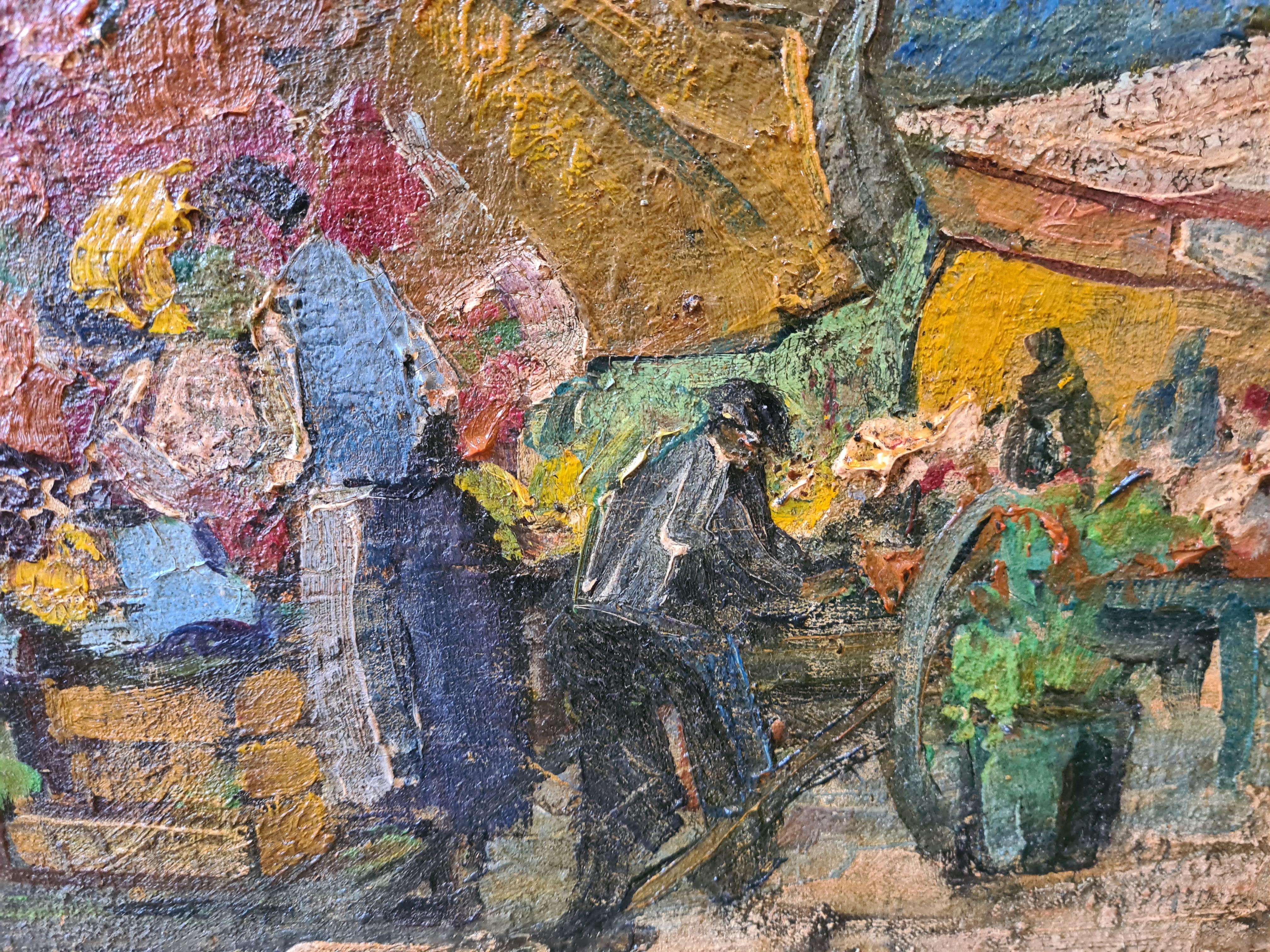 French Impressionist View of A Flower Market 2