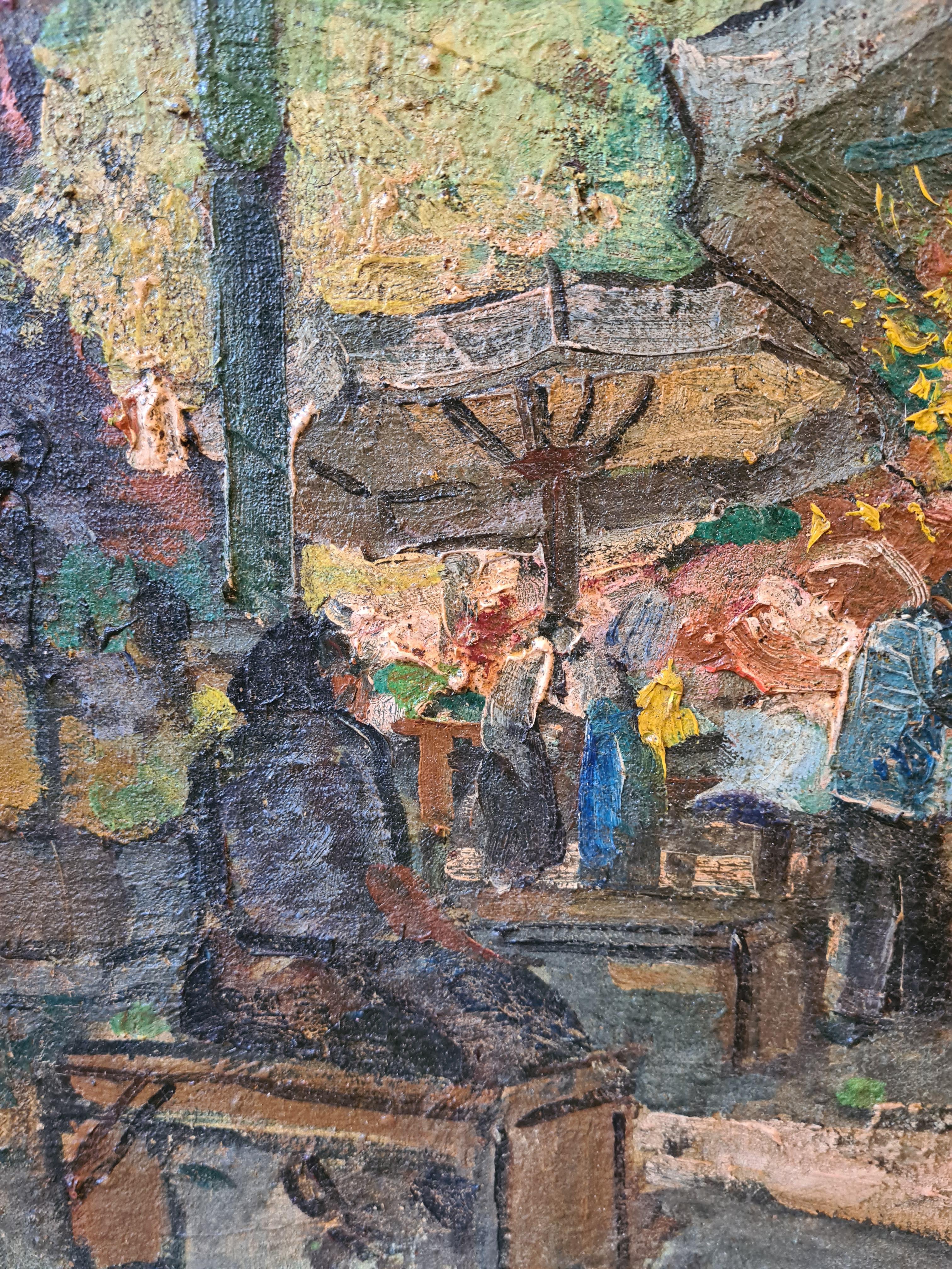 French Impressionist View of A Flower Market 3
