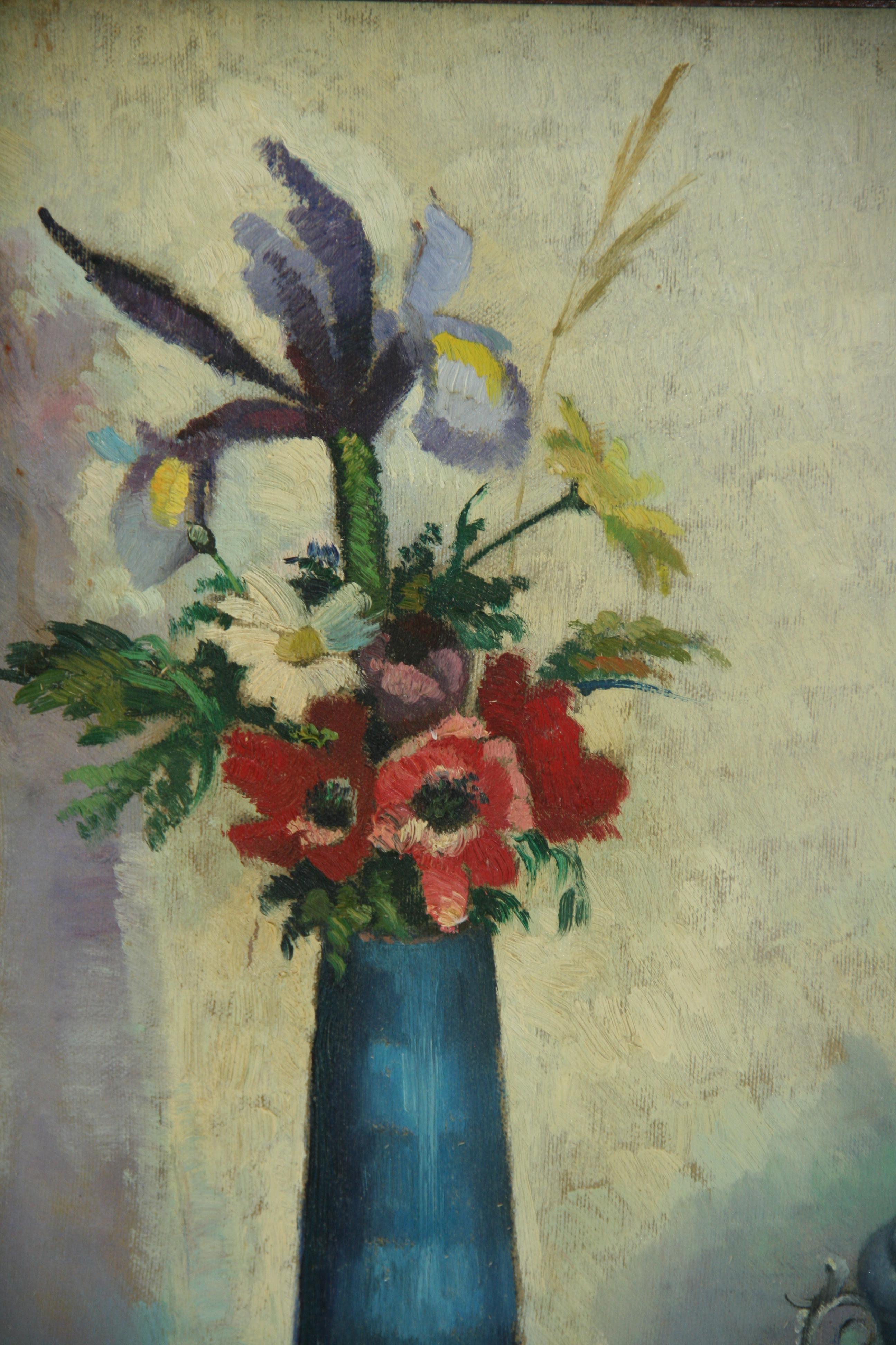 5120 Peinture à l'huile impressionniste d'un décor de table d'intérieur