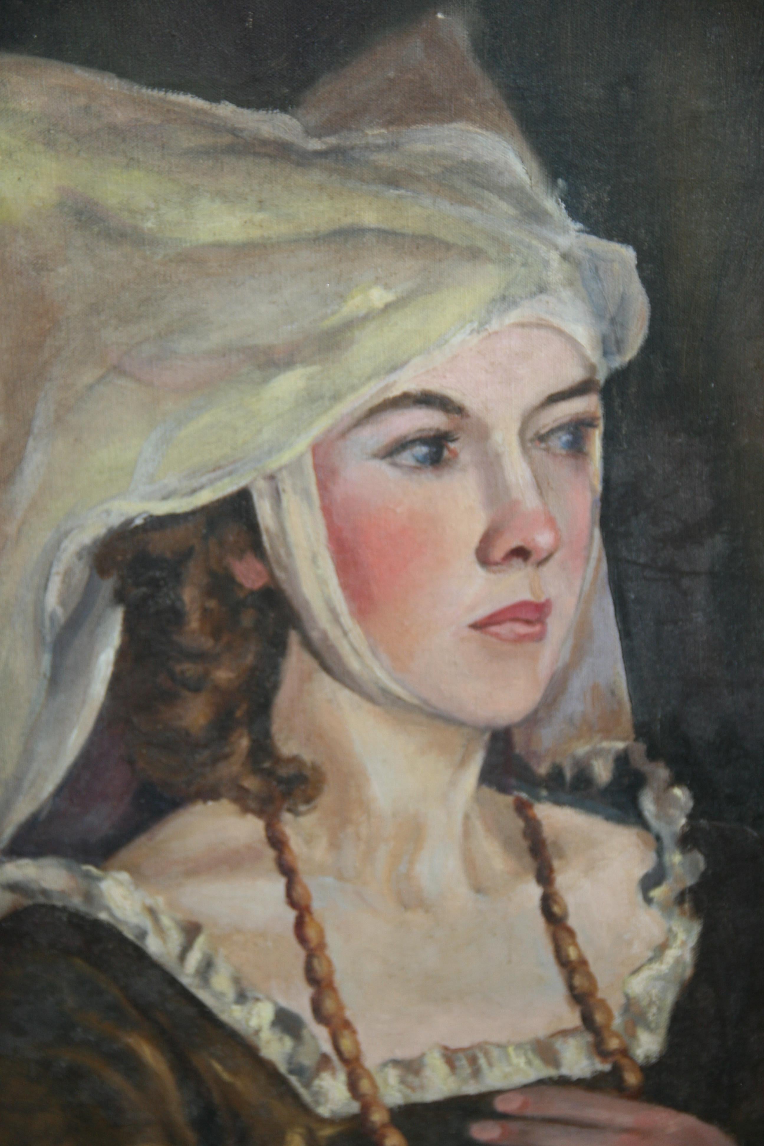 French Lady in Waiting Female Portrait  For Sale 2