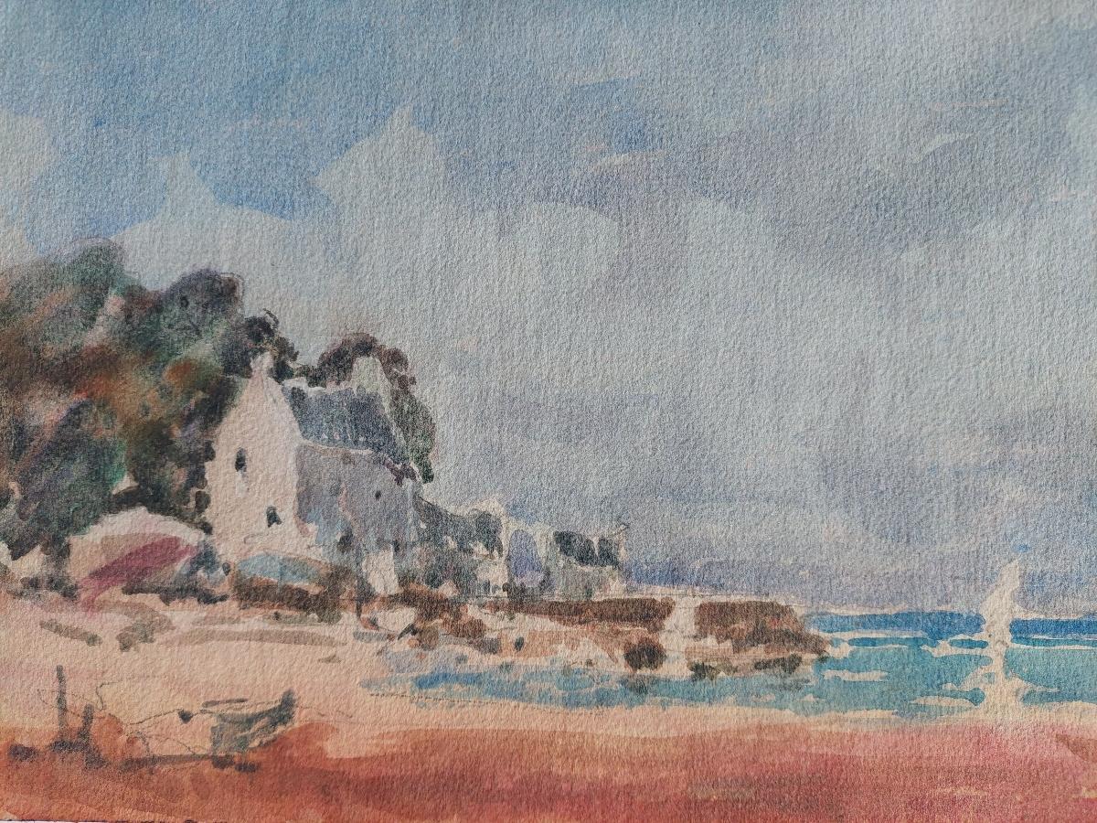 French Modernist Cubist Painting a Summer Day's Sailing For Sale 1