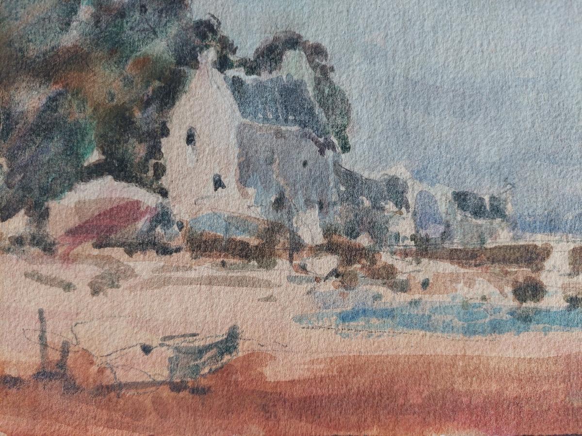 French Modernist Cubist Painting a Summer Day's Sailing For Sale 2