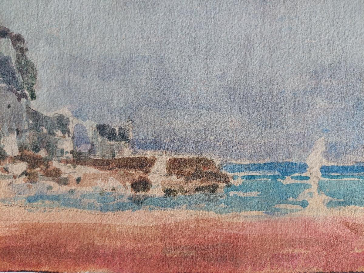 French Modernist Cubist Painting a Summer Day's Sailing For Sale 4