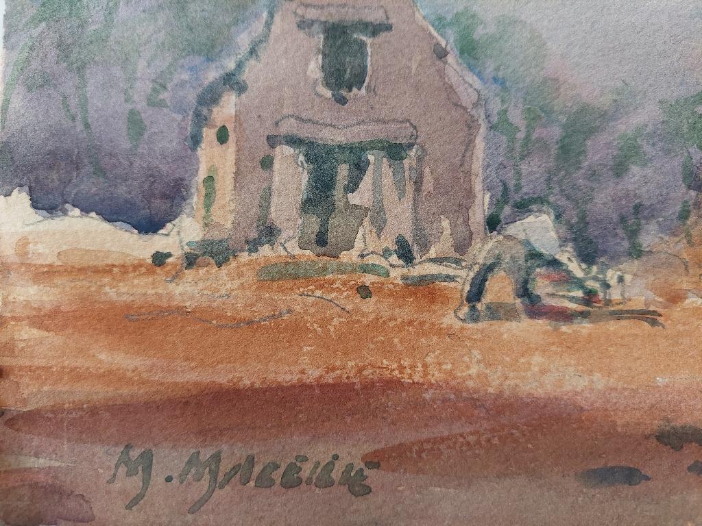 French Modernist Cubist Painting Village Work For Sale 1