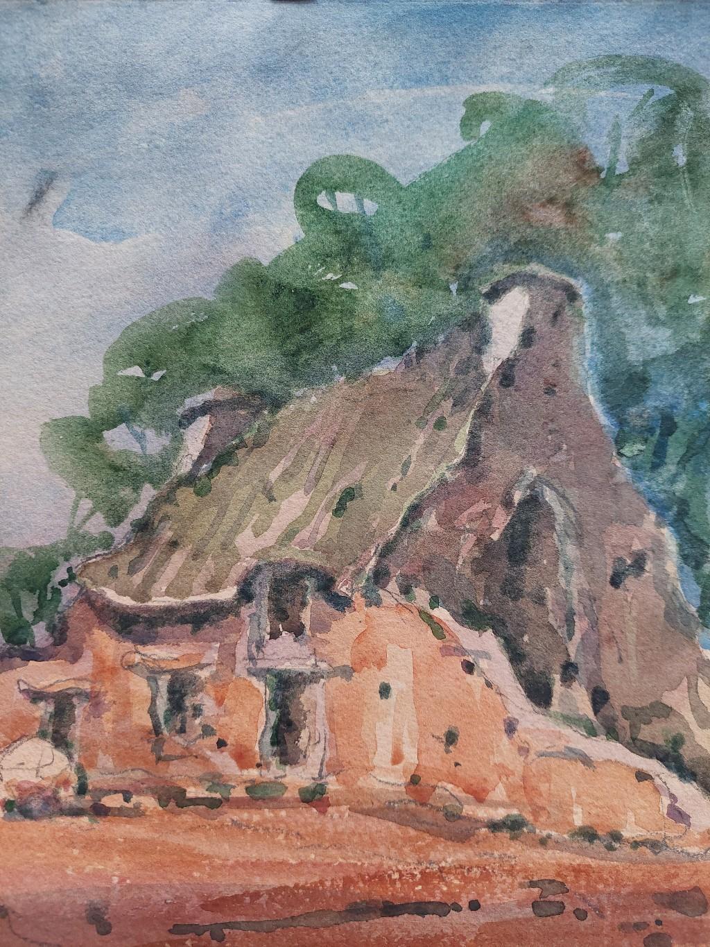 French Modernist Cubist Painting Village Work For Sale 2