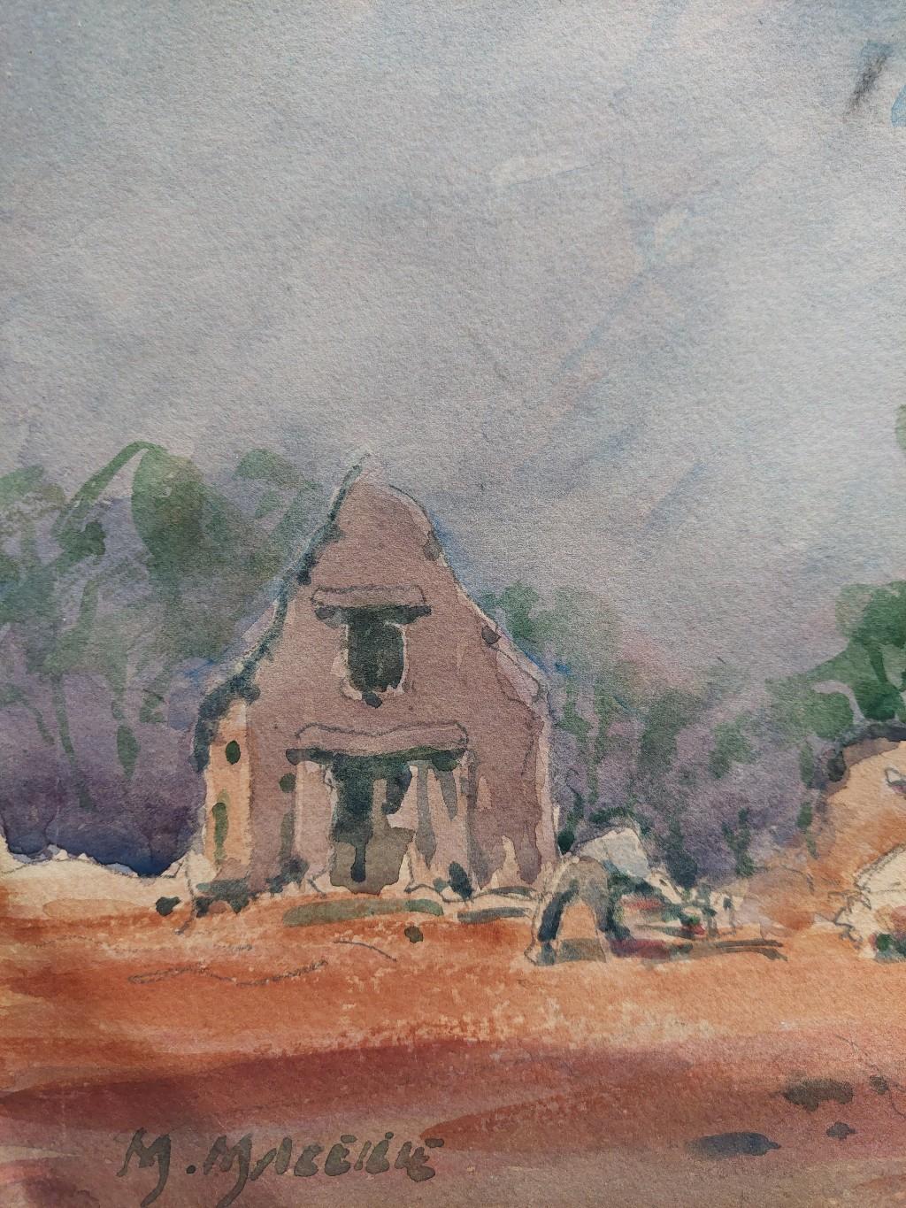 French Modernist Cubist Painting Village Work For Sale 4