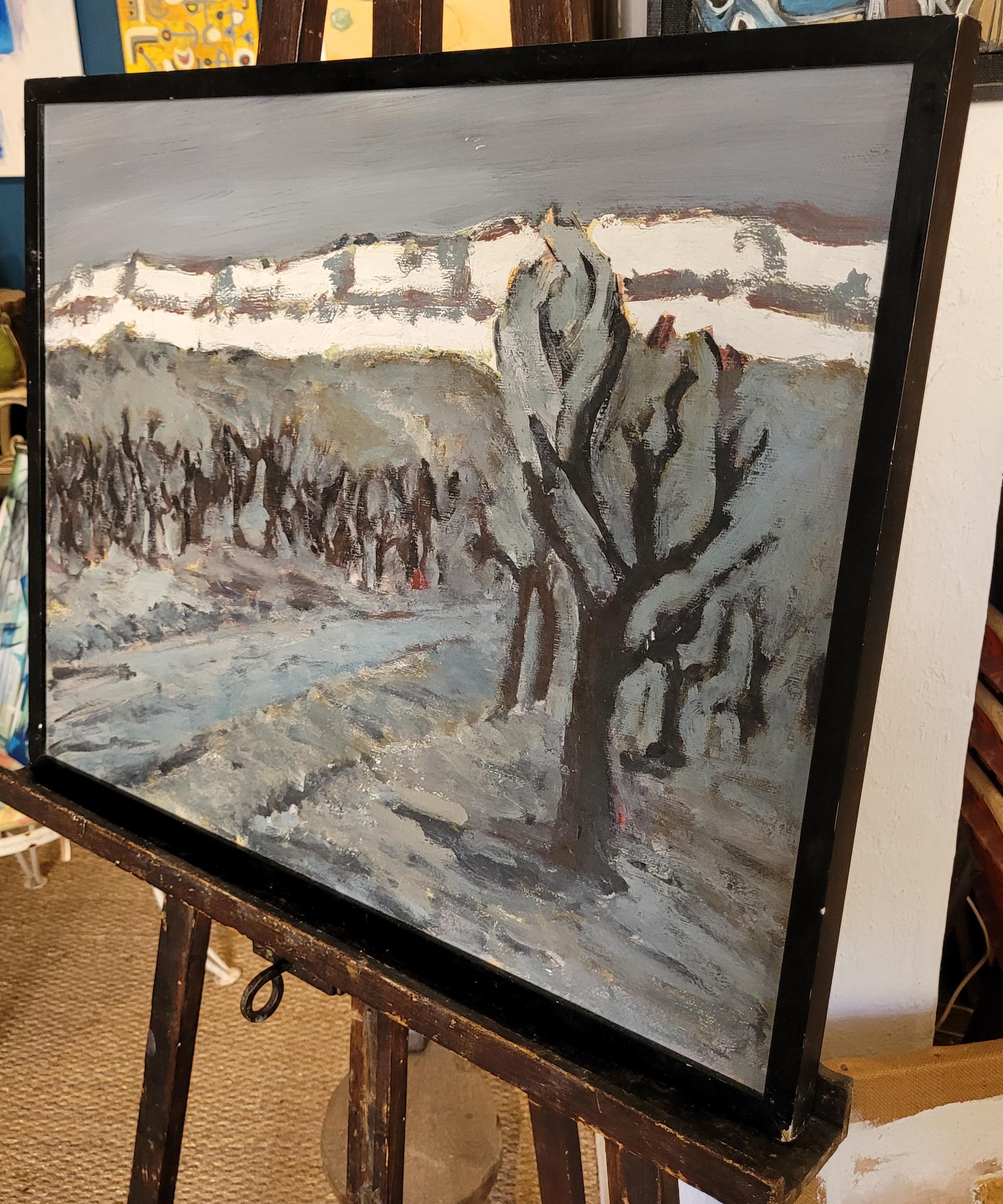 Französische Berglandschaft Öl auf Leinwand. St. Victoire in der Dämmerung.. im Angebot 6