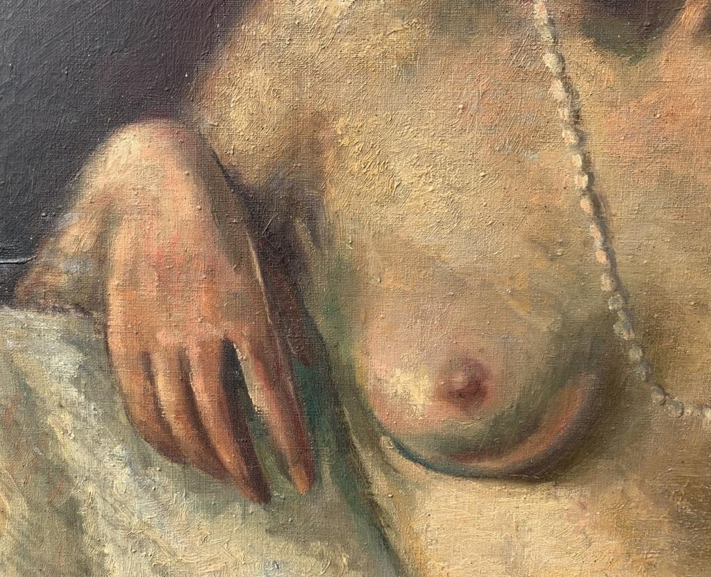 French nudes painter - 20th century figure painting - Oil on canvas Paris For Sale 6