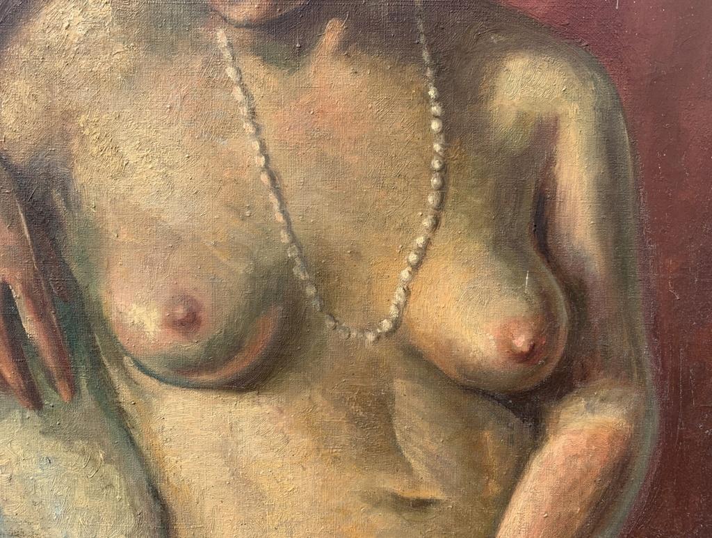 French nudes painter - 20th century figure painting - Oil on canvas Paris For Sale 7
