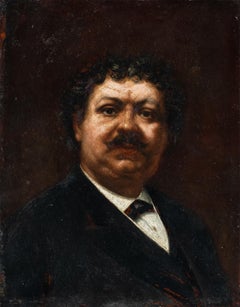 French painter - 19th century portrait of writer Alexandre Dumas