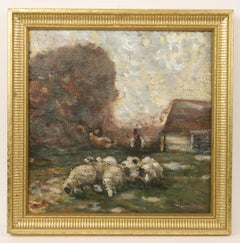  Impressionist French Pastoral Scene Painting