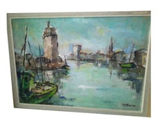 French Post Impressionist Marina  Painting by Rossini