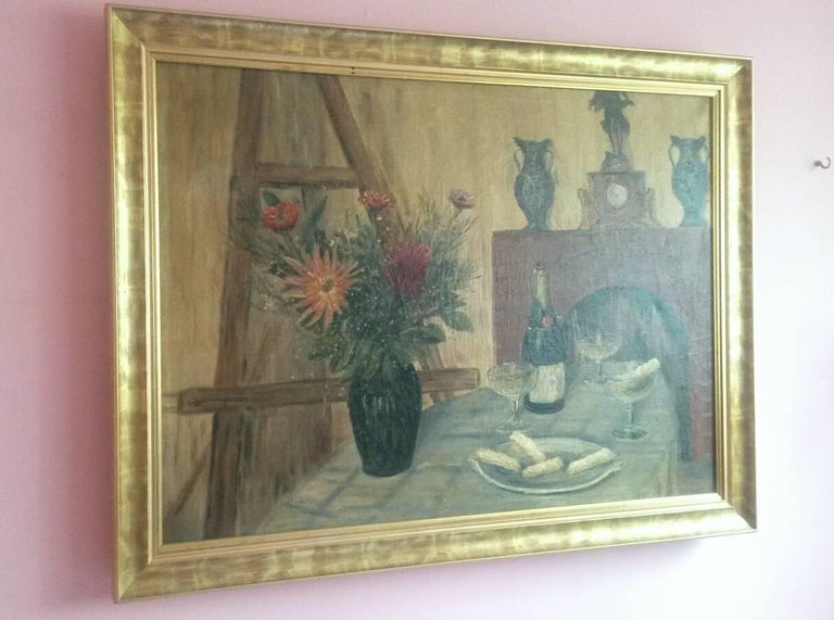 French Post Impressionist Still Life by G.Lesmele, Paris 1930's - Painting by Unknown