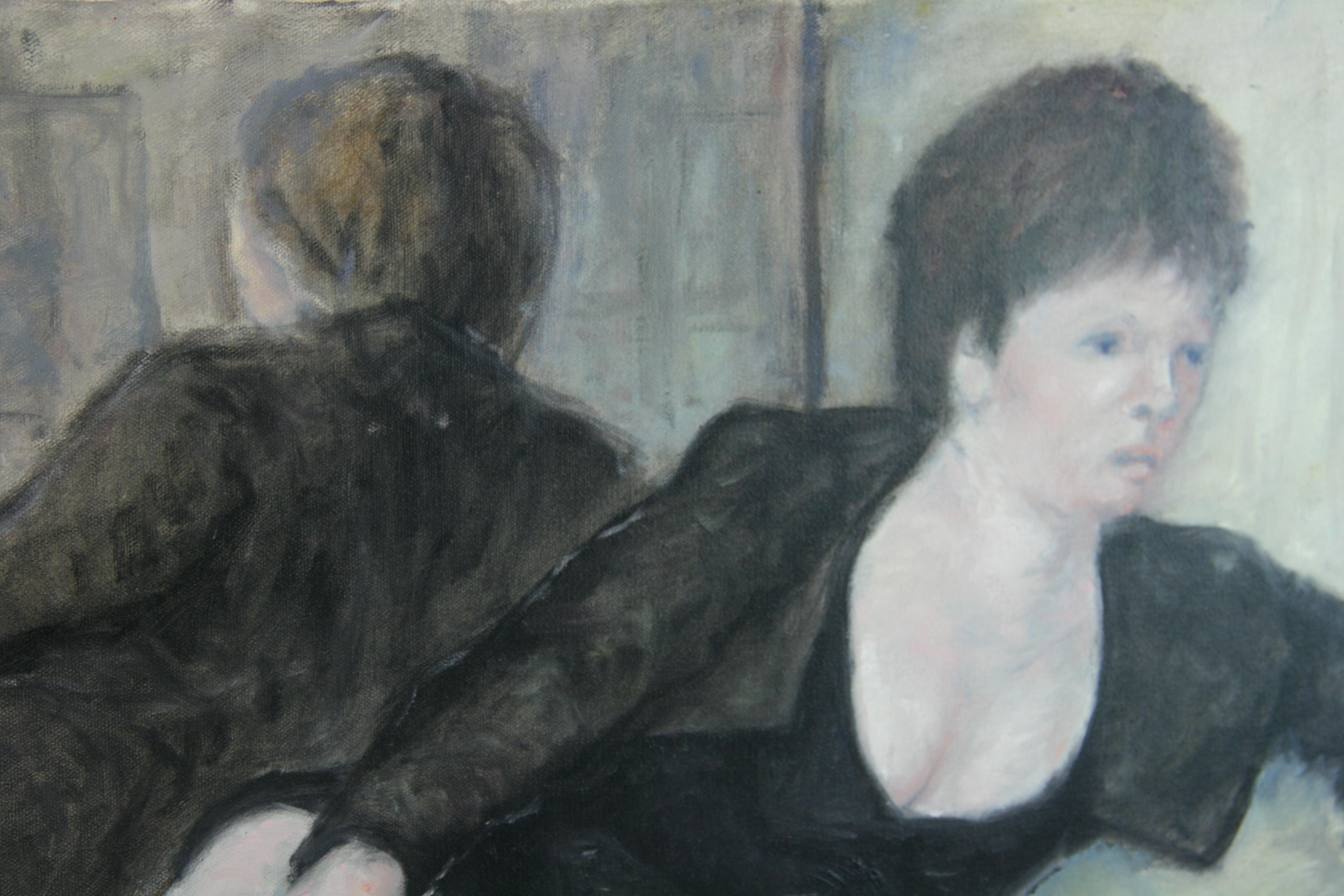 Reclinabile  Donna francese   Artista  Riflesso a specchio in vendita 3