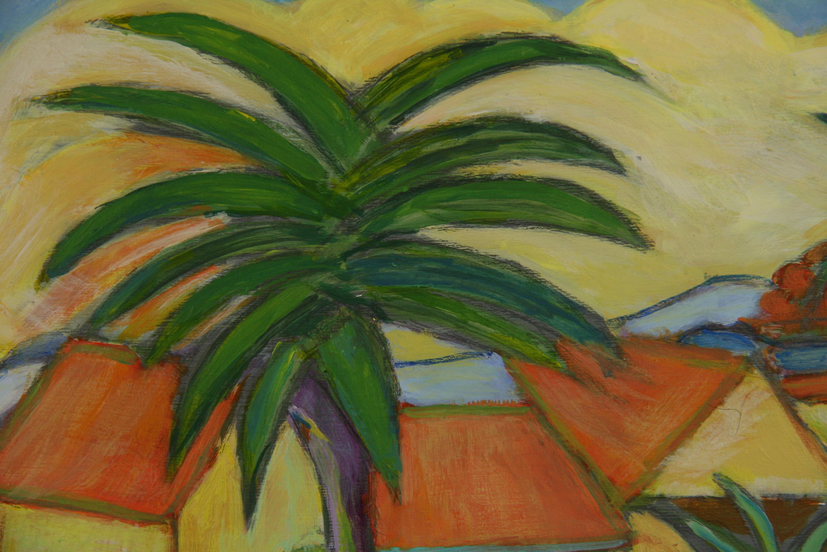 Côte d'Azur Saint Tropez Paysage  Peinture en vente 2
