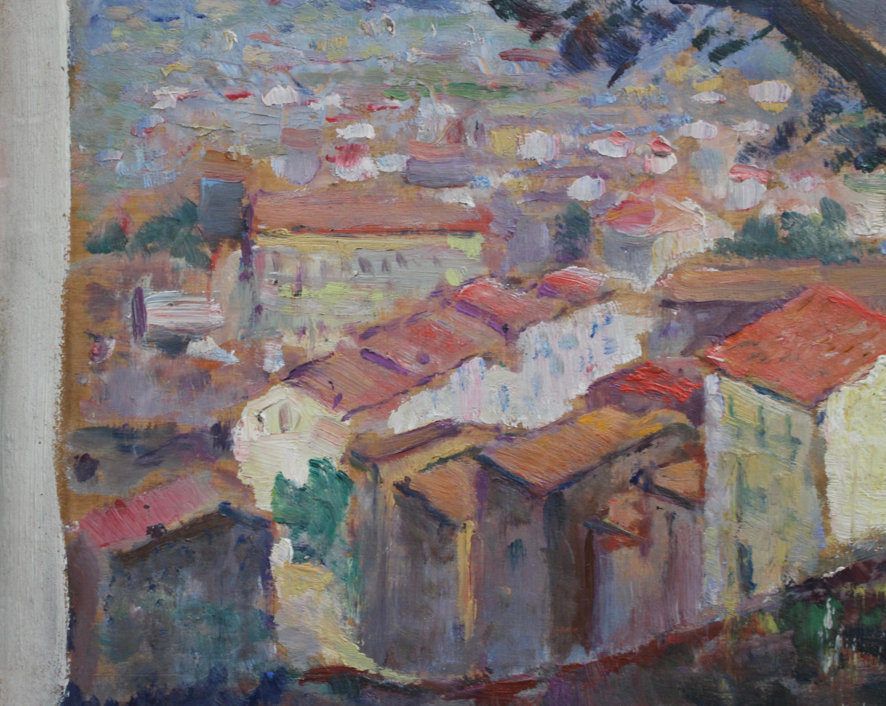 'French Riviera View', French School (circa 1950s) For Sale 3
